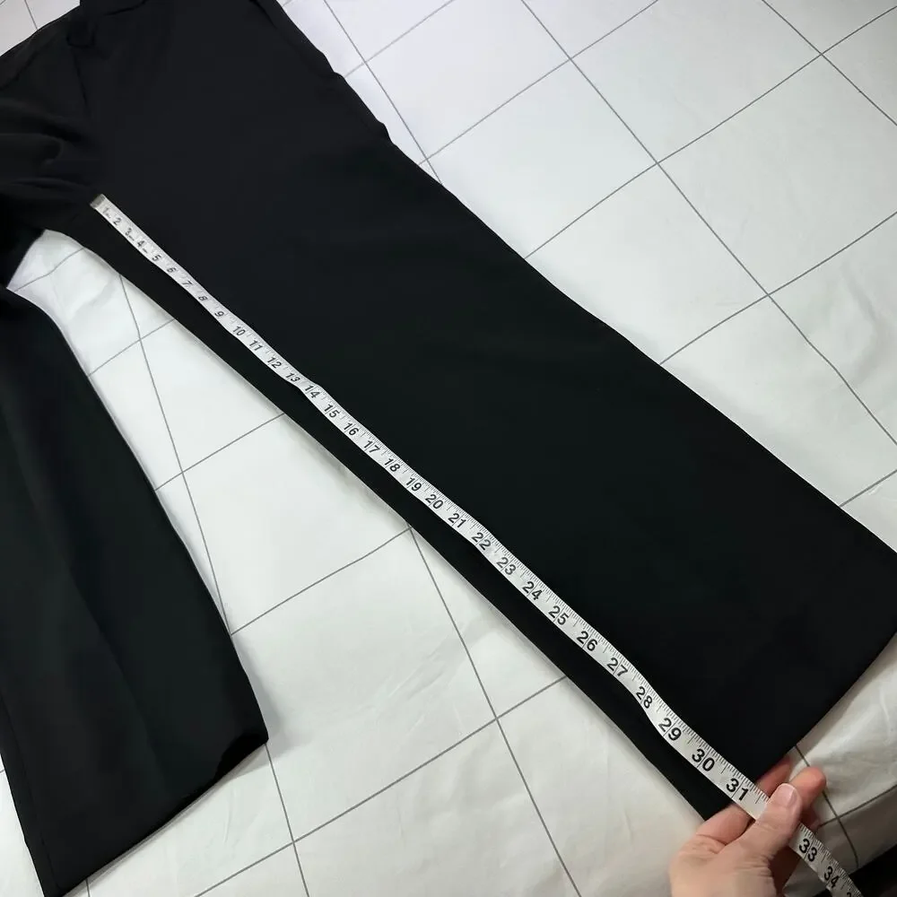 J. Crew Pants Womens 10 Tall Black Kate Straight Leg Four Season Stretch Classic
